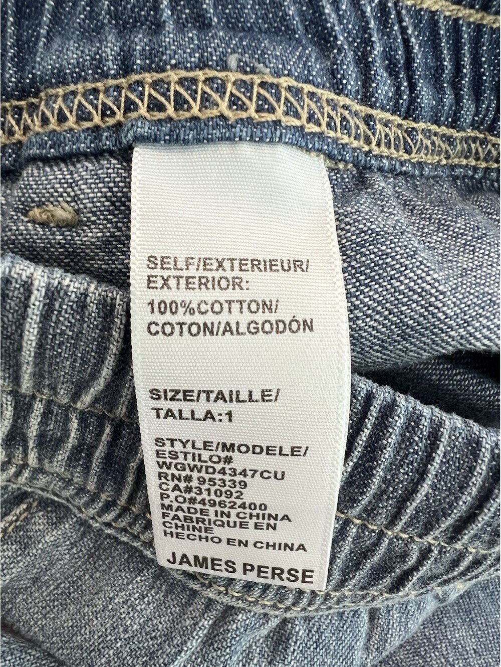 $250 James Perse Cotton Light Wash Denim 4” Shorts Size 3 - Picture 3 of 4